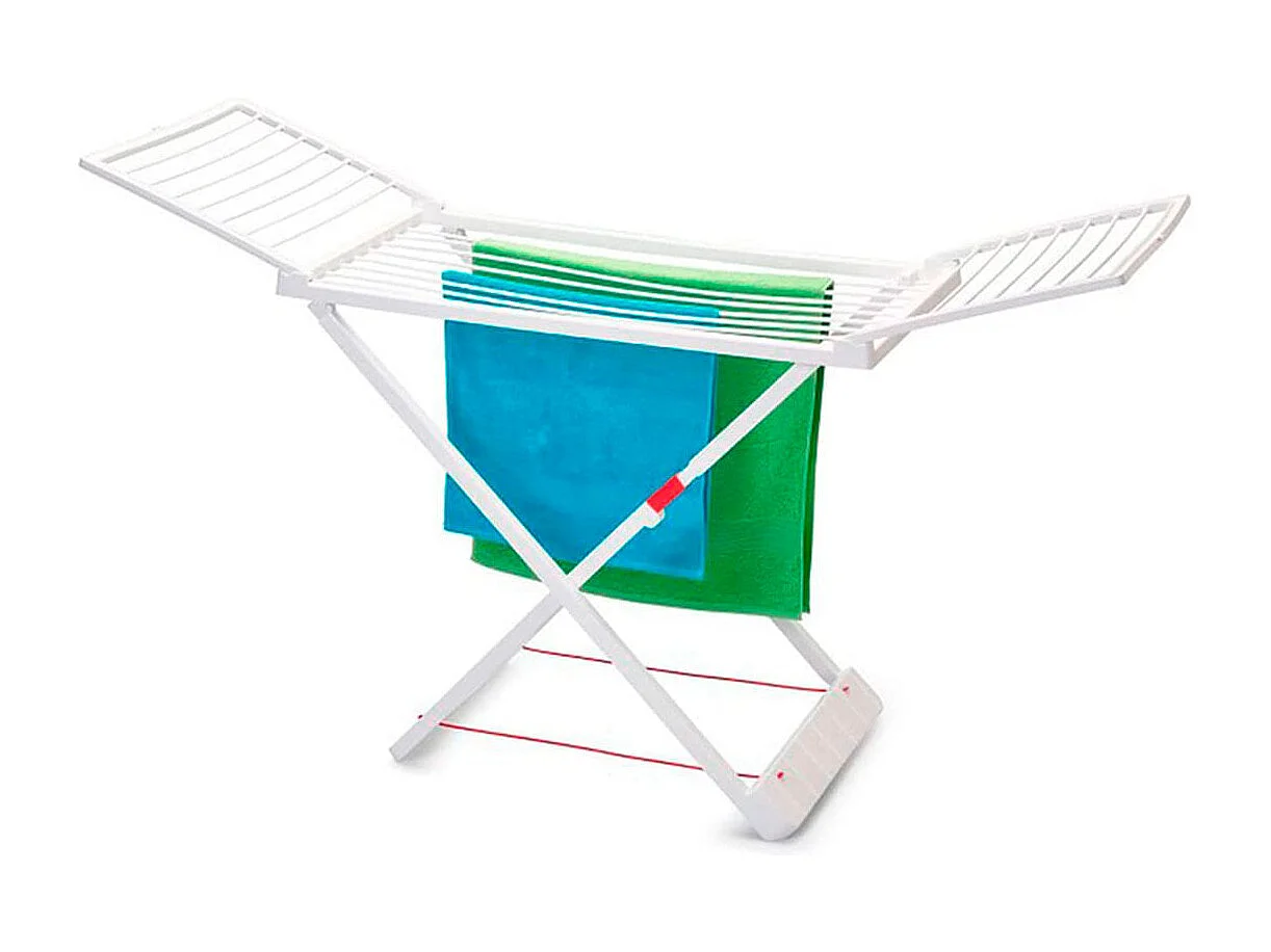 Tendedero de ropa Plasticforte plegable 2 alas blanco 108x180x55 cm