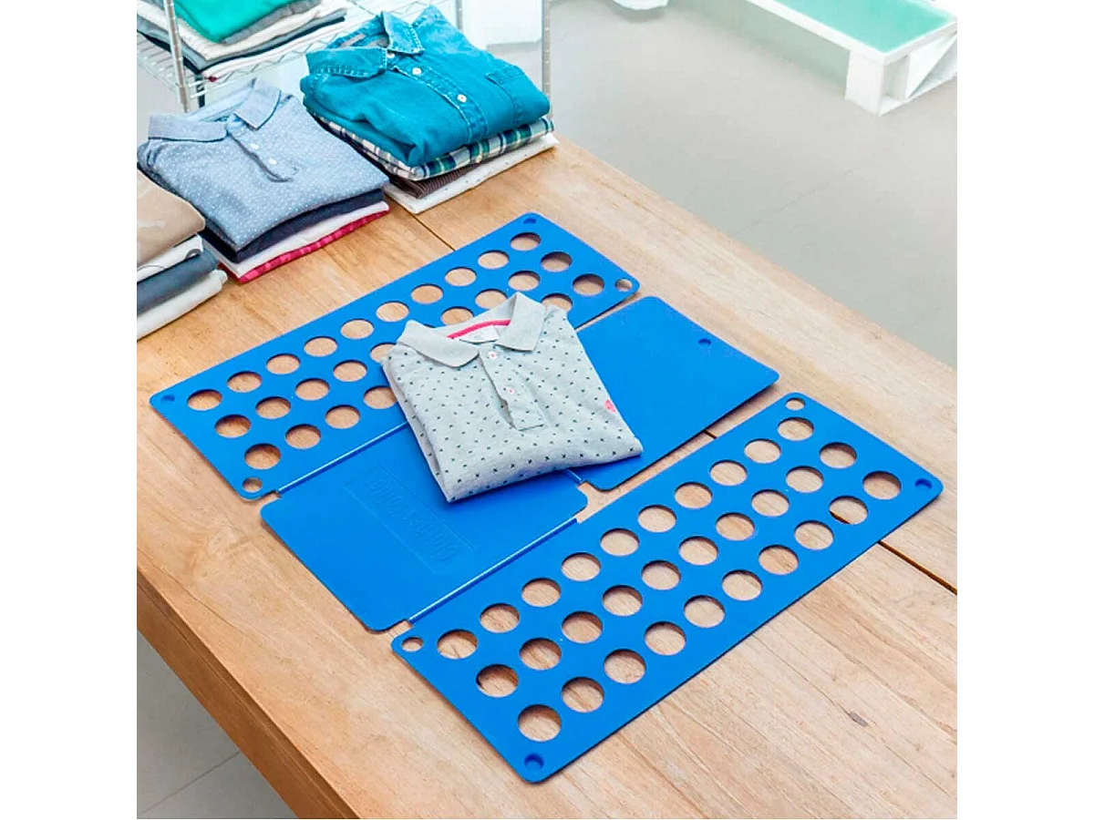Doblador de ropa InnovaGoods plegable azul 1x59,1x23,5 cm