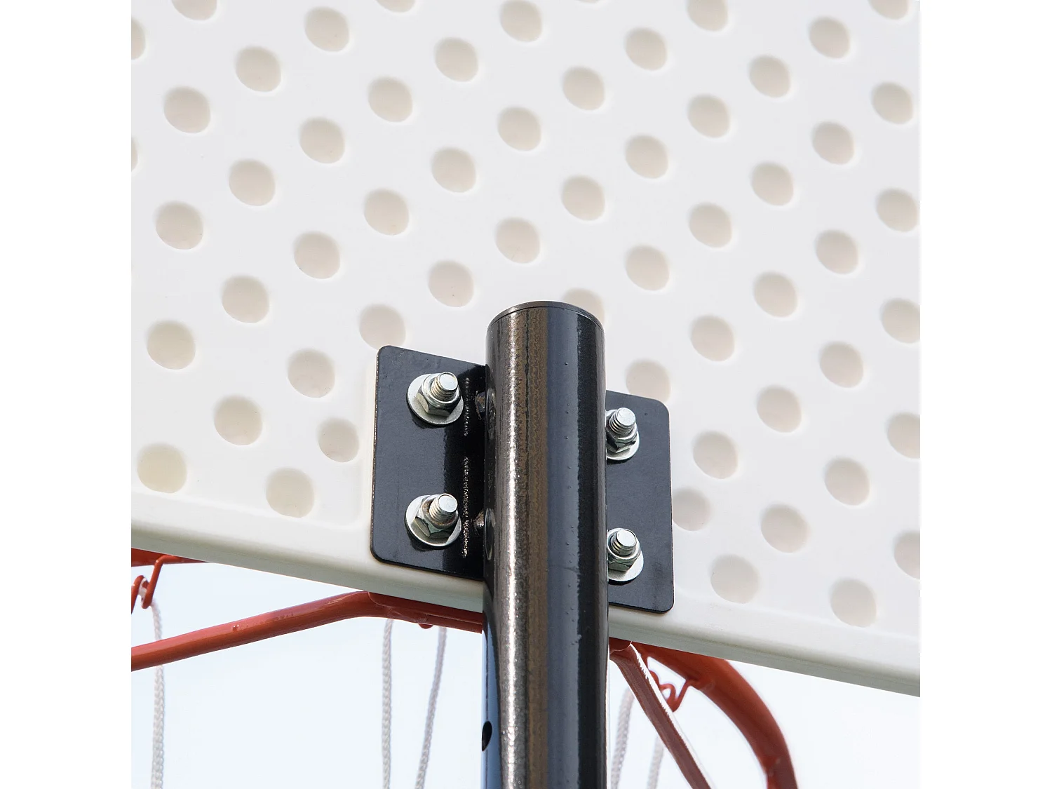 Canasta de baloncesto Red Homcom altura regulable + base rellenable 258-314x70x45 cm negro/rojo