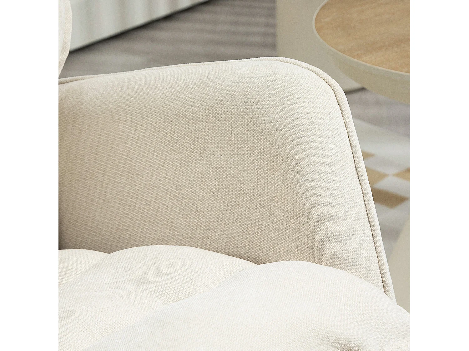 Mecedora Salmo Homcom con respaldo alto beige 97x71x98,5 cm