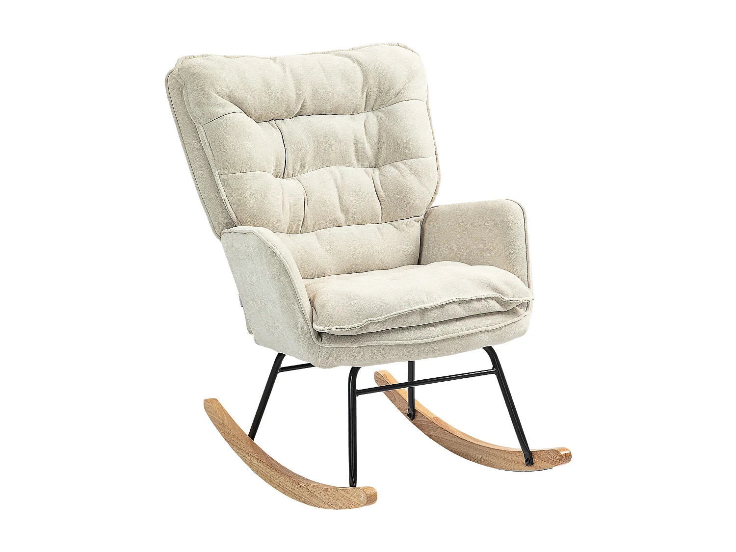 Mecedora Salmo Homcom con respaldo alto beige 97x71x98,5 cm