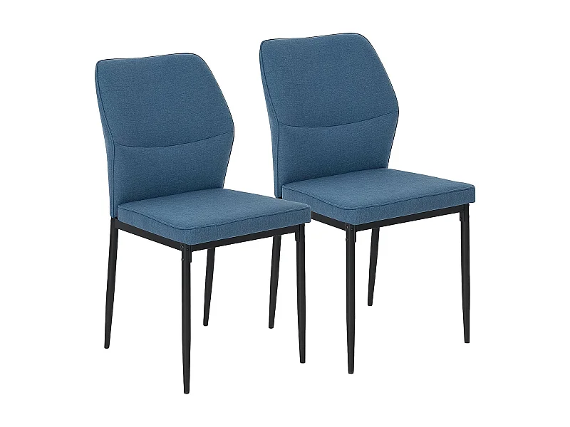 Pack de 2 sillas de comedor Andrea Homcom acolchado azul