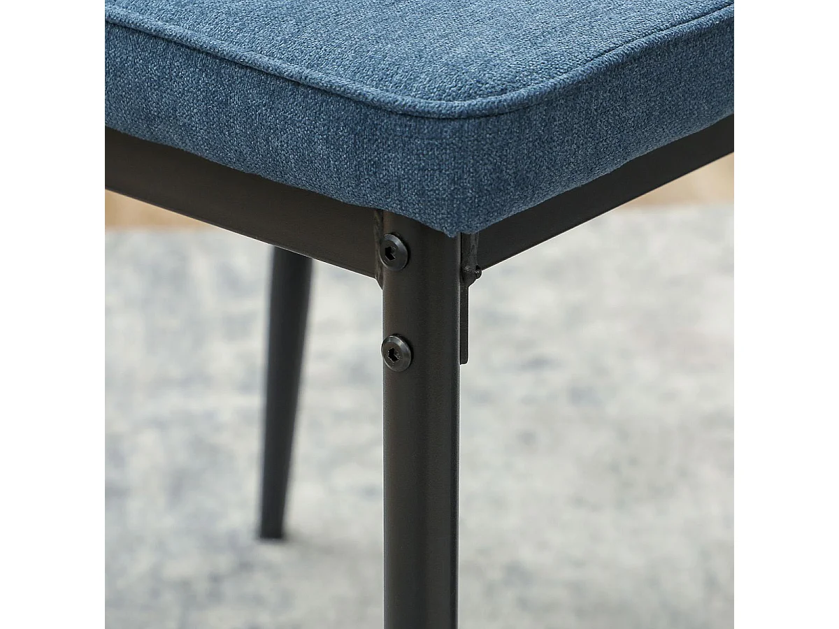 Pack de 2 sillas de comedor Andrea Homcom acolchado azul