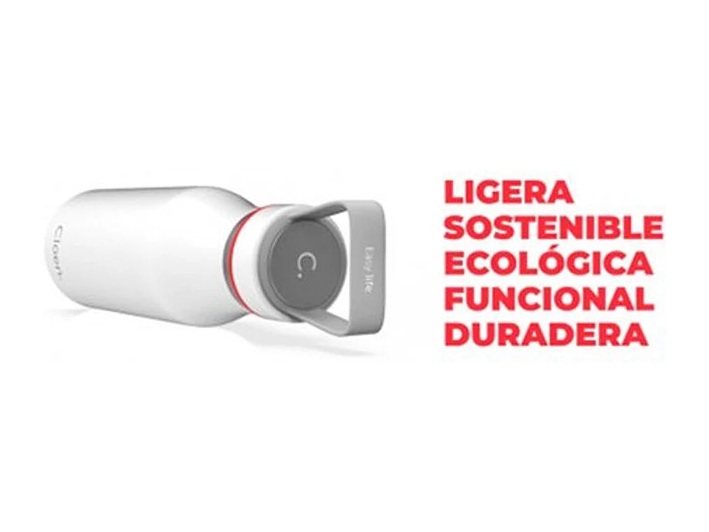 Botella térmica Cloen triple capa de aislamiento 500 ml blanco