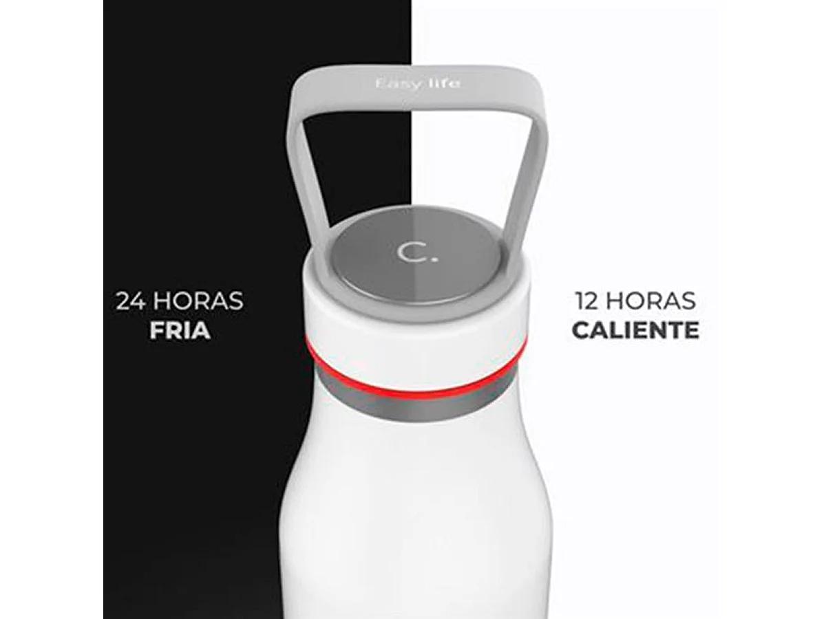 Botella térmica Cloen triple capa de aislamiento 500 ml blanco