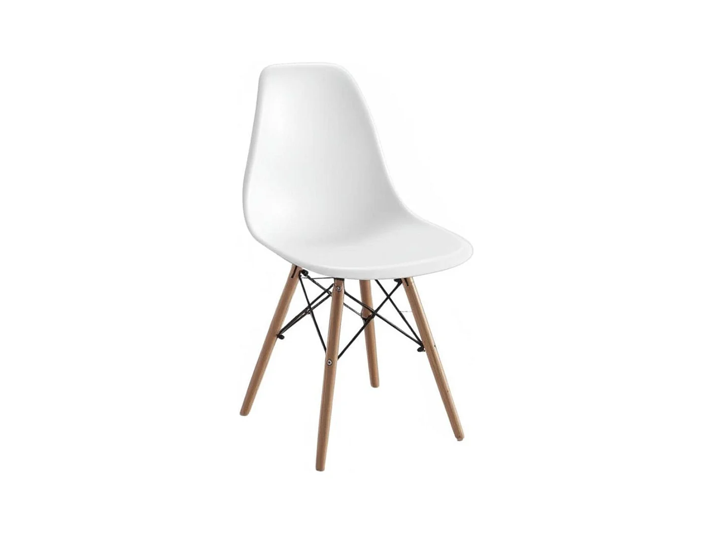 Silla Dinamarca asiento curvado blanco 83x45x53 cm