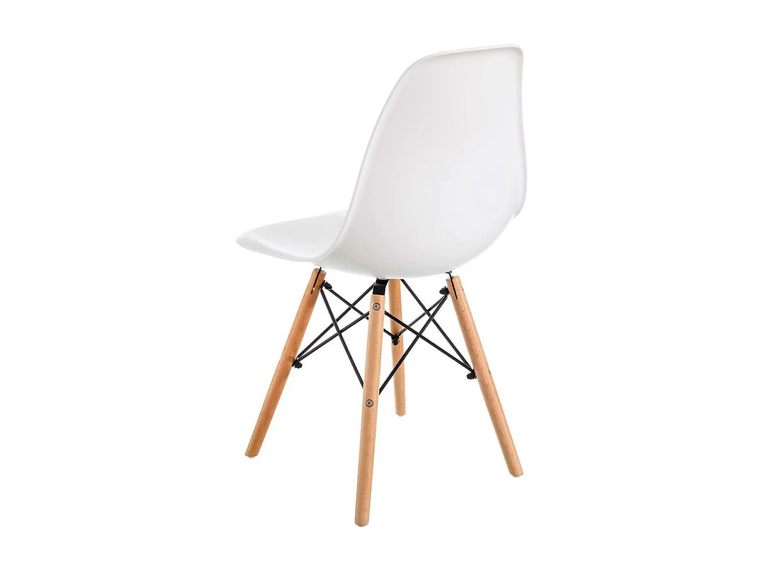Silla Dinamarca asiento curvado blanco 83x45x53 cm