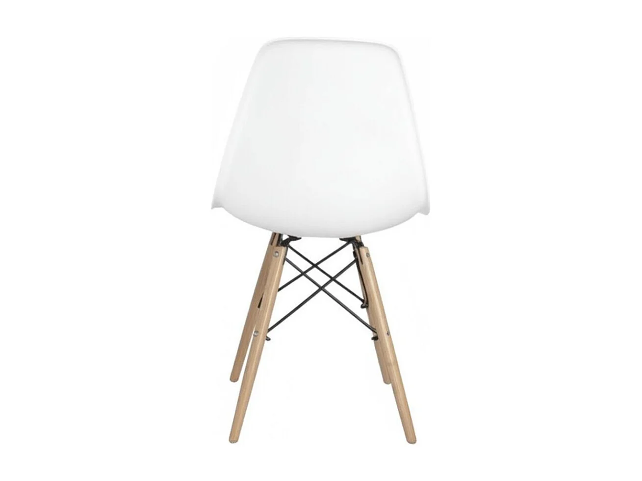 Silla Dinamarca asiento curvado blanco 83x45x53 cm