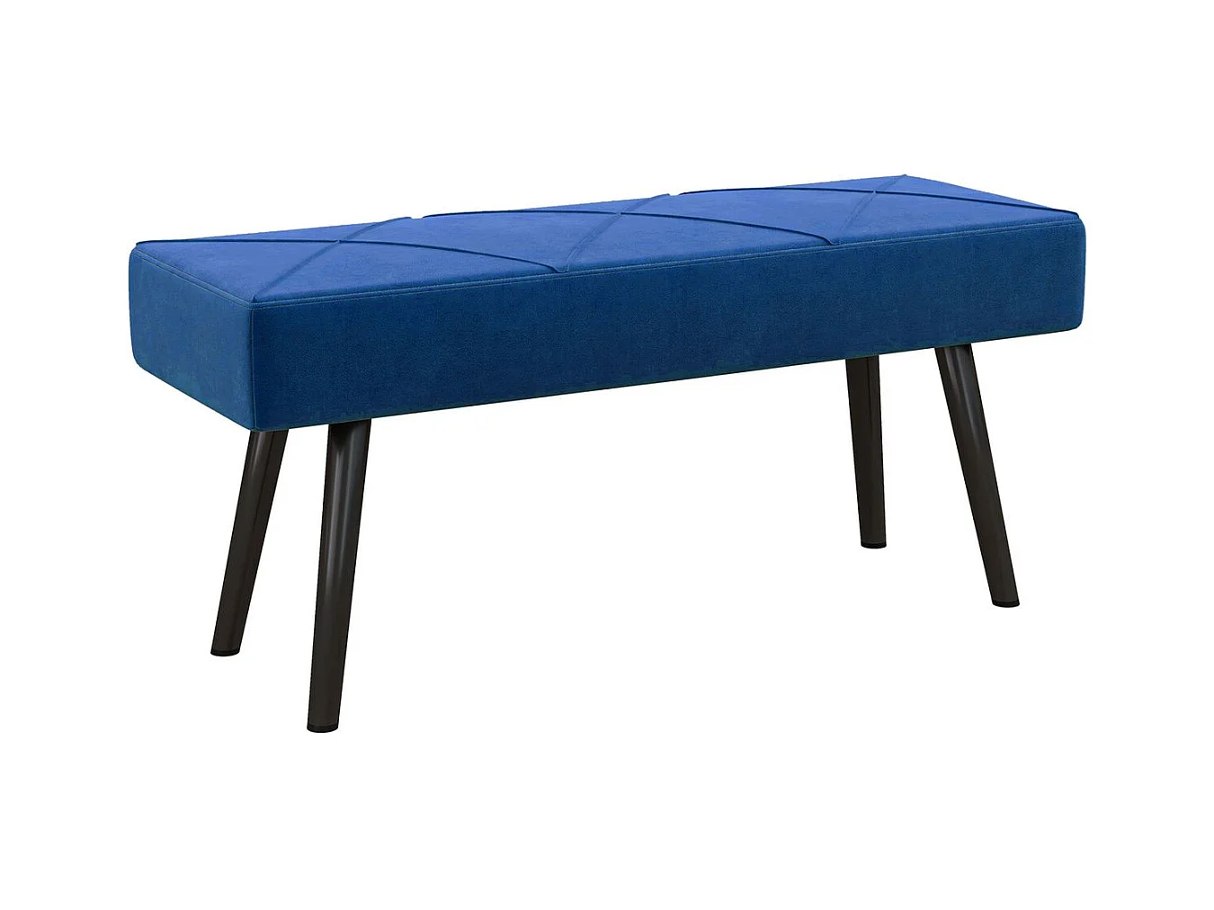Banqueta Zure Homcom acolchada azul 45x100x36 cm