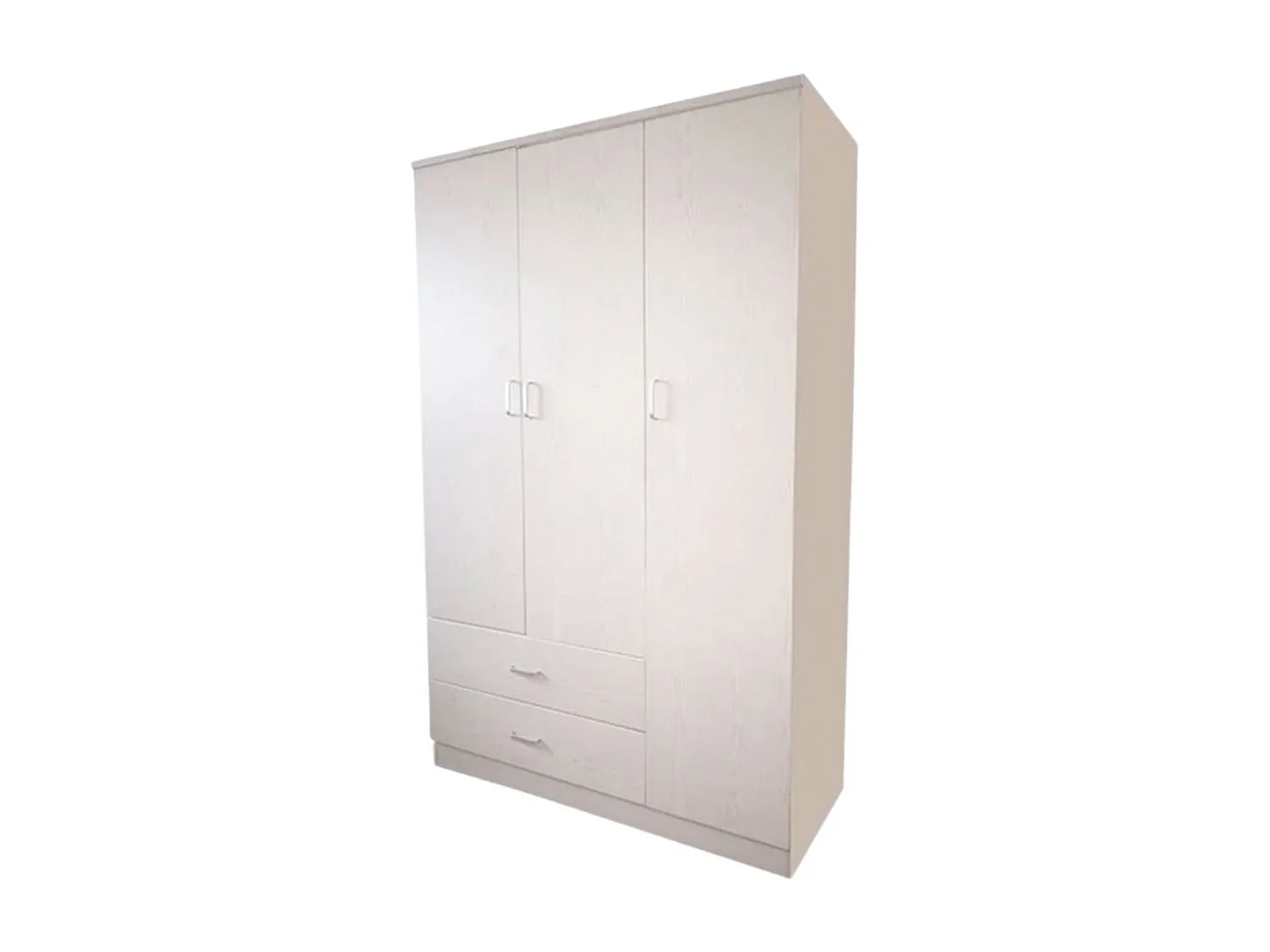 Armario Boreal 3 puertas + 2 cajones blanco 180x90x42 cm