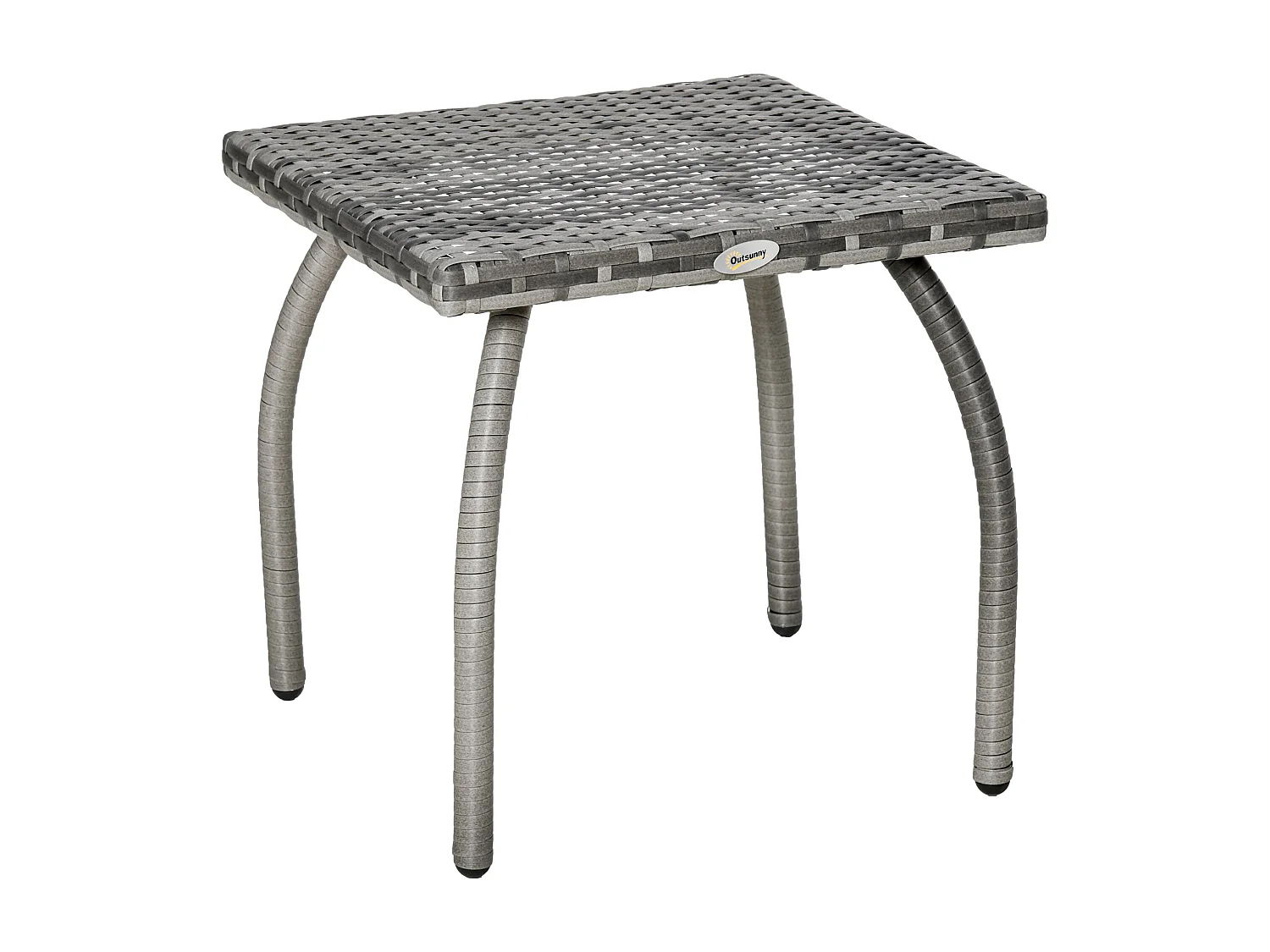 Mesa auxiliar de exterior Puma Outsunny gris 44x45x45 cm