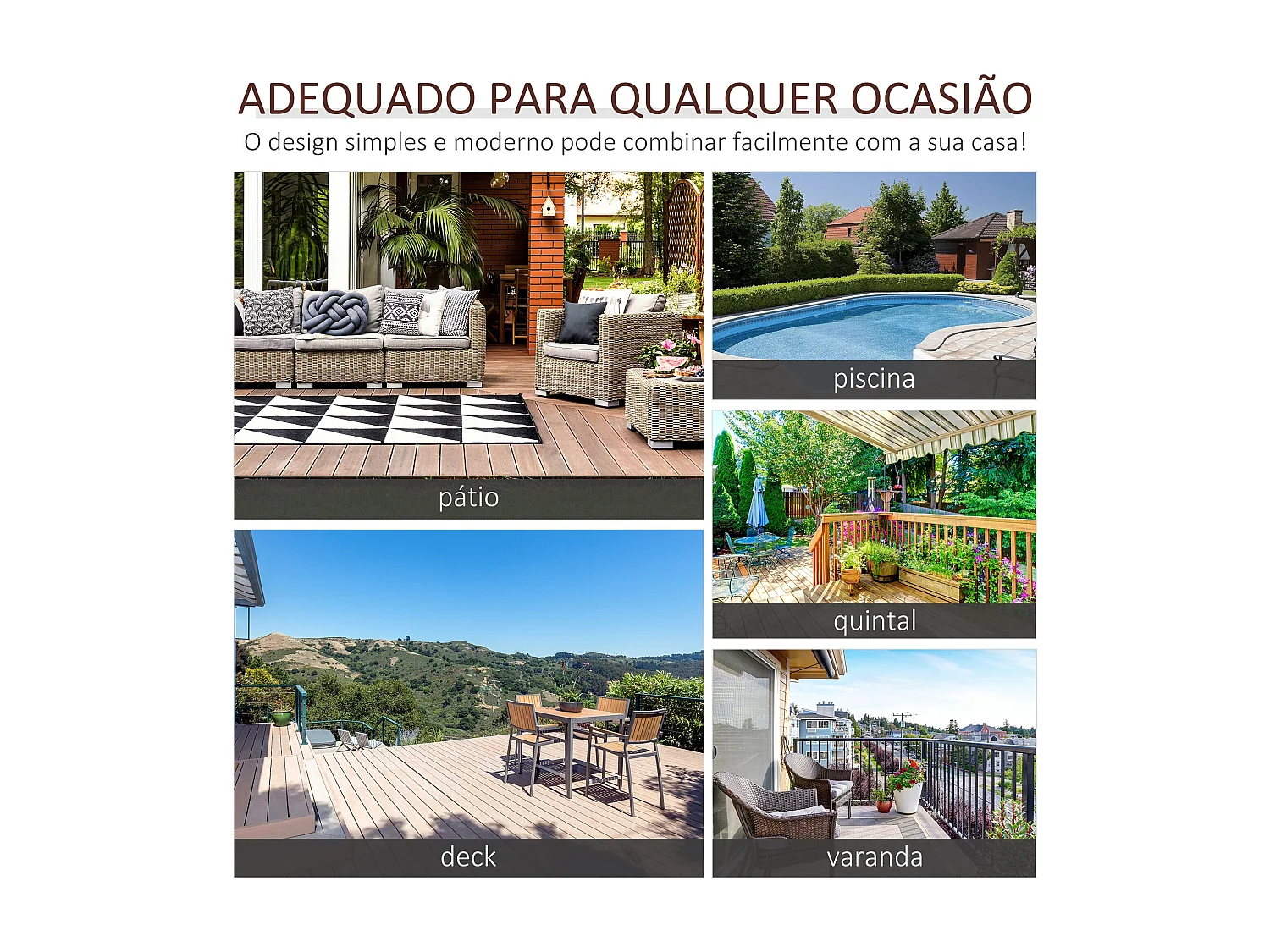 Mesa auxiliar de exterior Puma Outsunny gris 44x45x45 cm