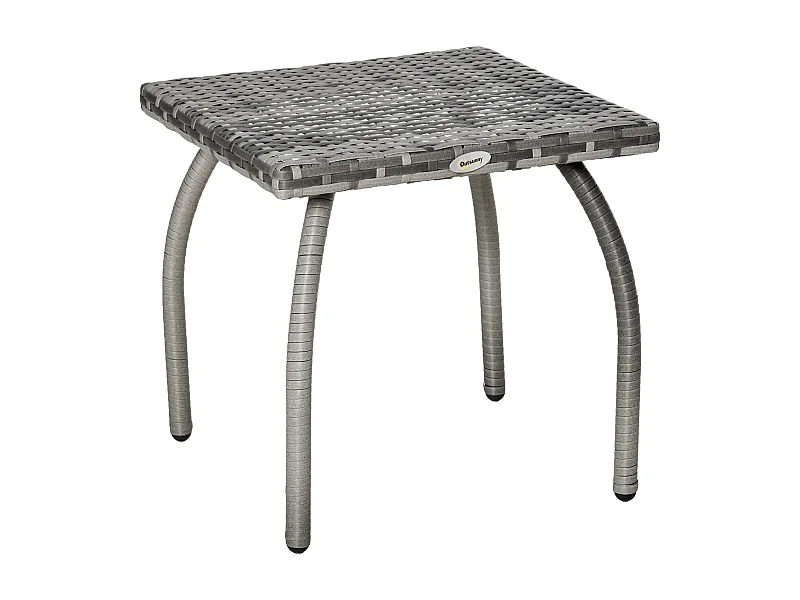 Mesa auxiliar de exterior Puma Outsunny gris 44x45x45 cm