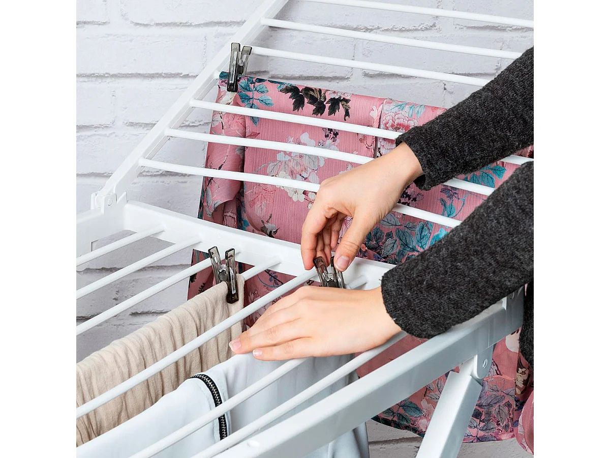 Tendedero Donnatello Quid 2 alas resina 20m blanco