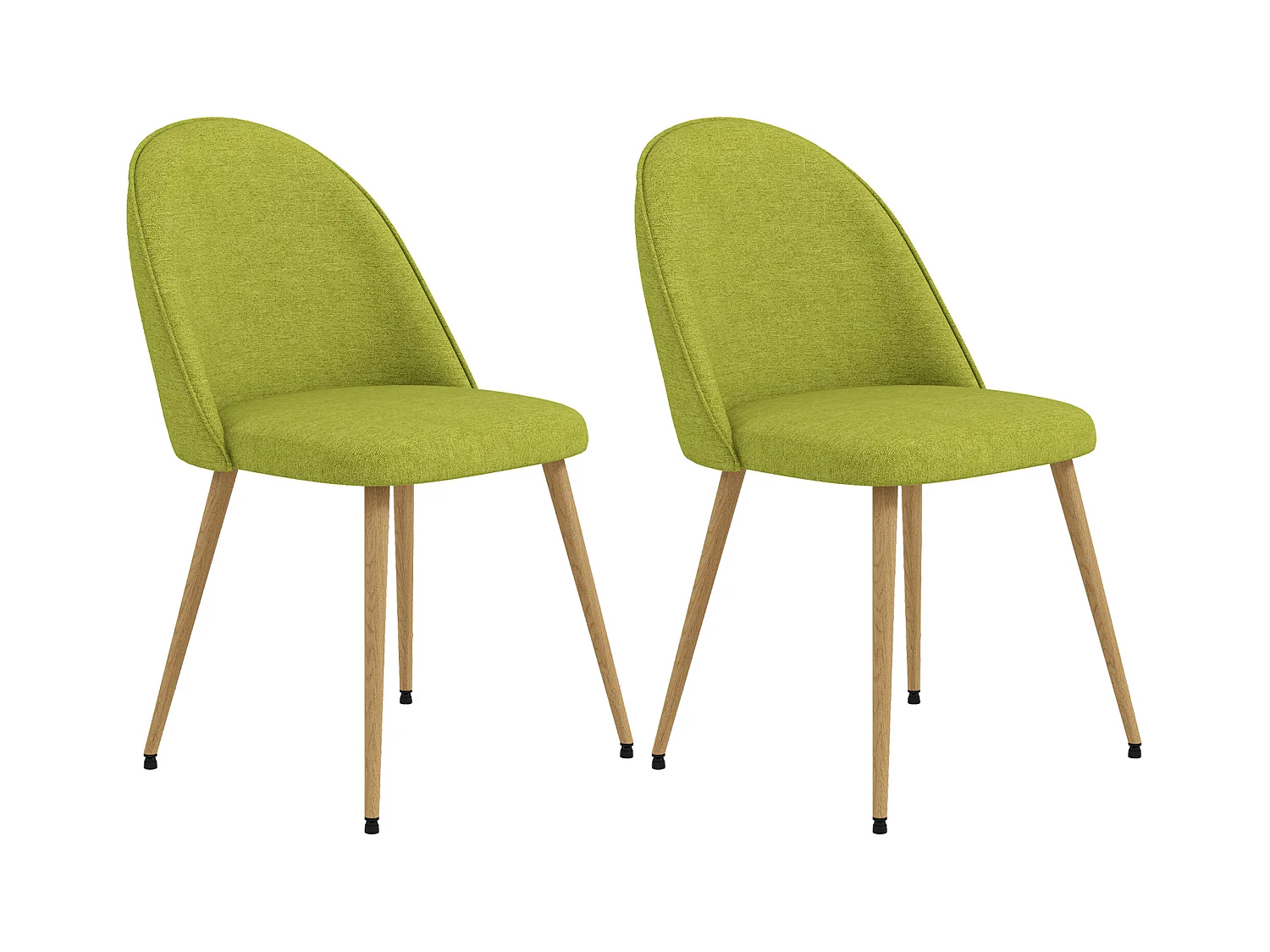 Sillas de comedor verde 50x52x83 cm HOMCOM