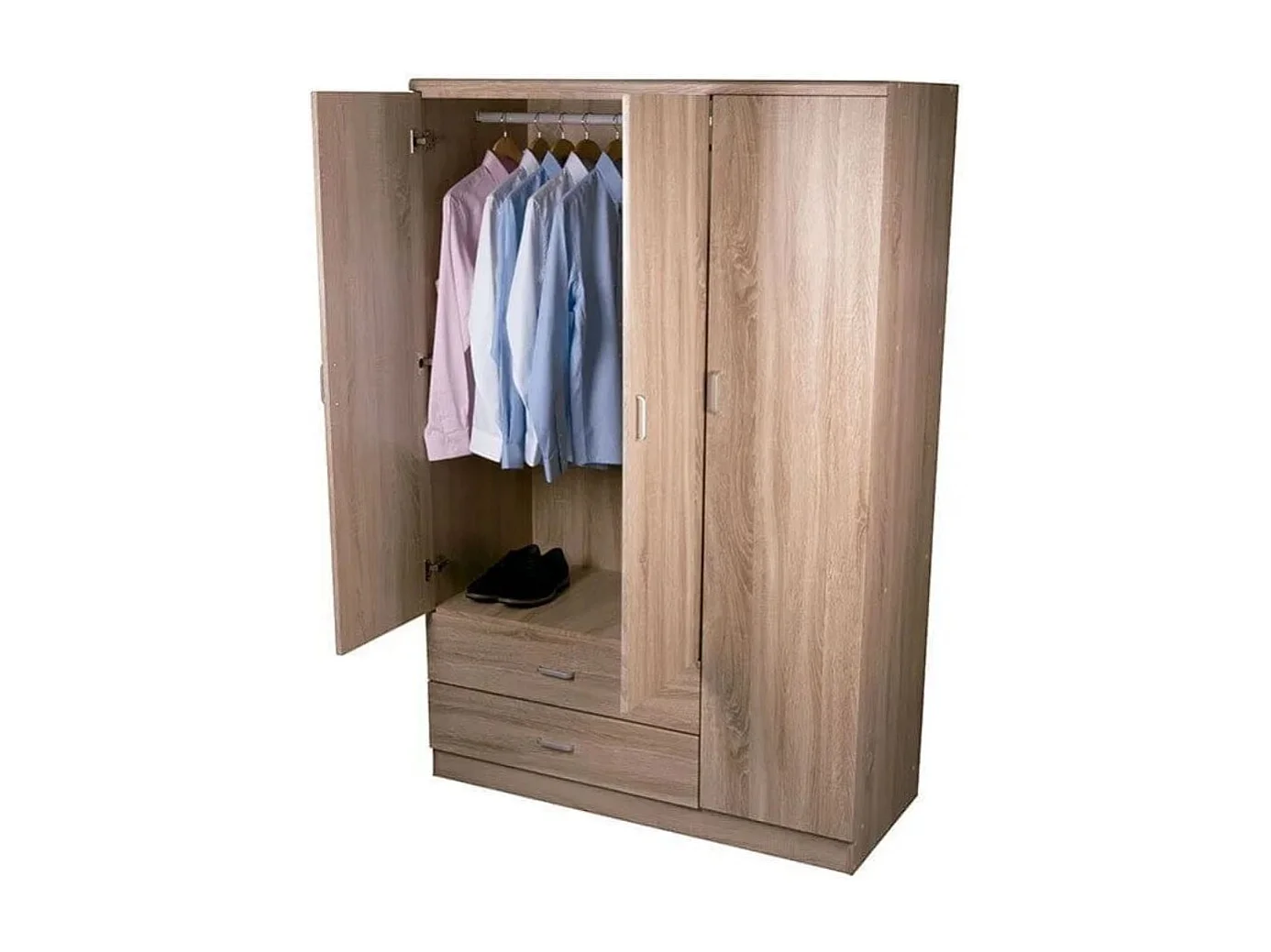 Armario Boreal 3 puertas + 2 cajones cambria 180x90x42 cm