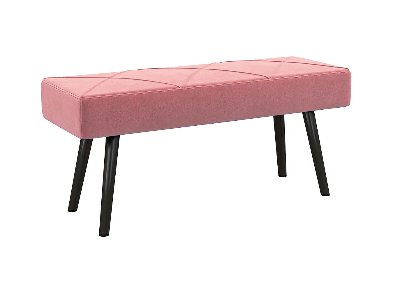 Banqueta Zure Homcom acolchada rosa 45x100x36 cm