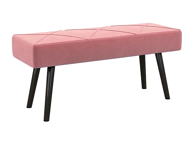 Banqueta Zure Homcom acolchada rosa 45x100x36 cm