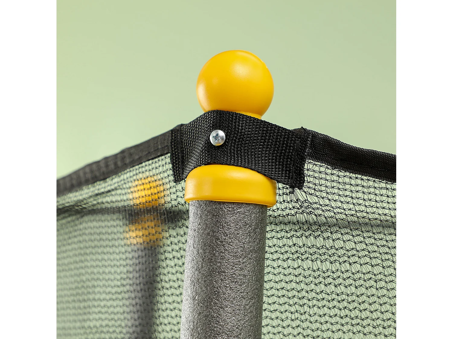 Trampolim Infantil Seguro "Jumpy" com Rede - Ø140x190 cm - Preto para Diversão Segura