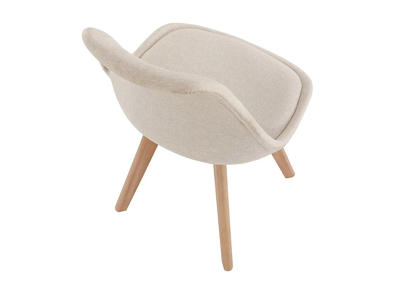 Pack de 4 sillas Bistro asiento acolchado beige Adec