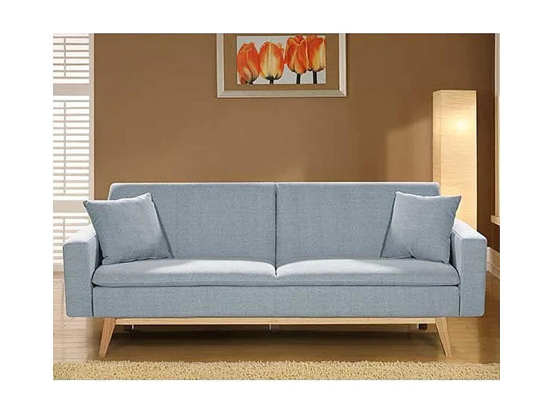 Sofá cama Indiana azul 84x206x74 cm