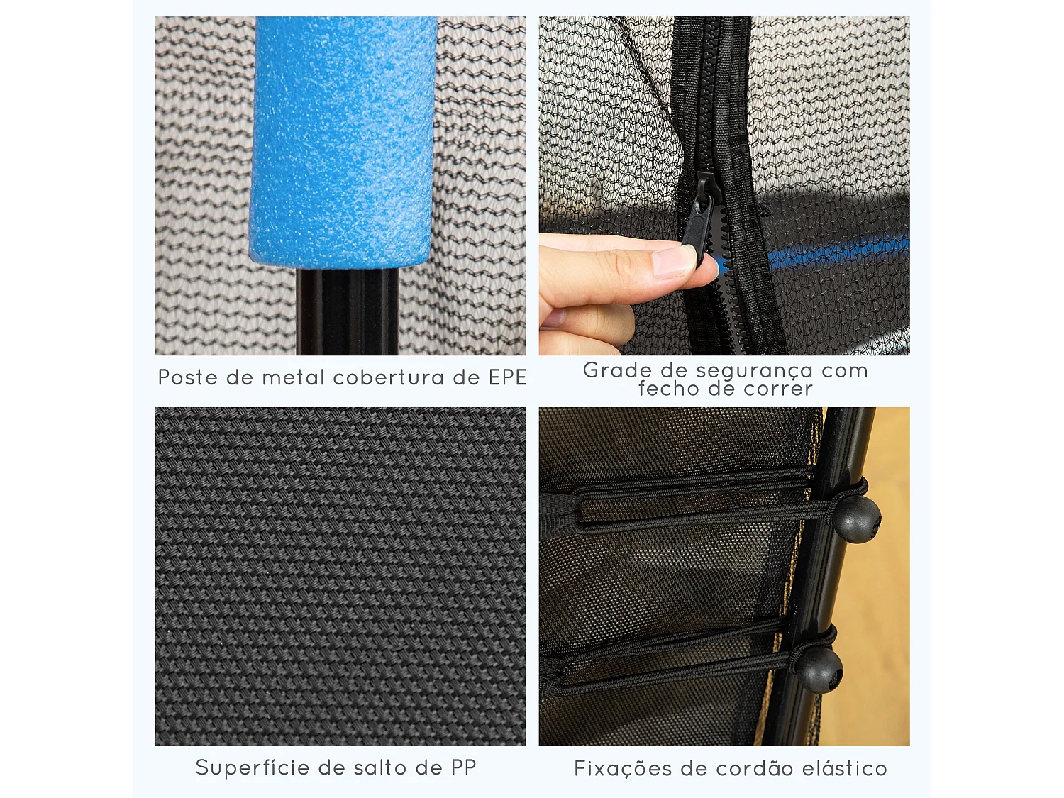 Trampolim Infantil JumpSafe com Rede de Segurança - Diversão Segura para Crianças