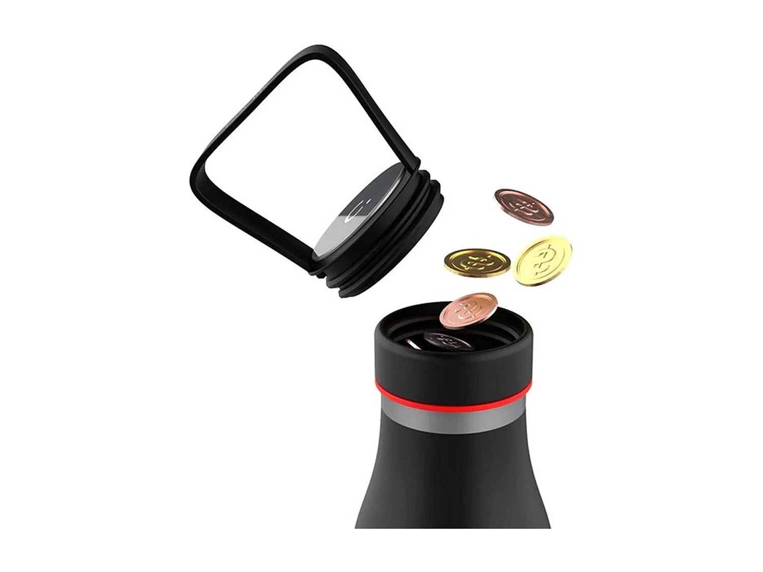 Botella térmica Cloen triple capa de aislamiento 500 ml negro