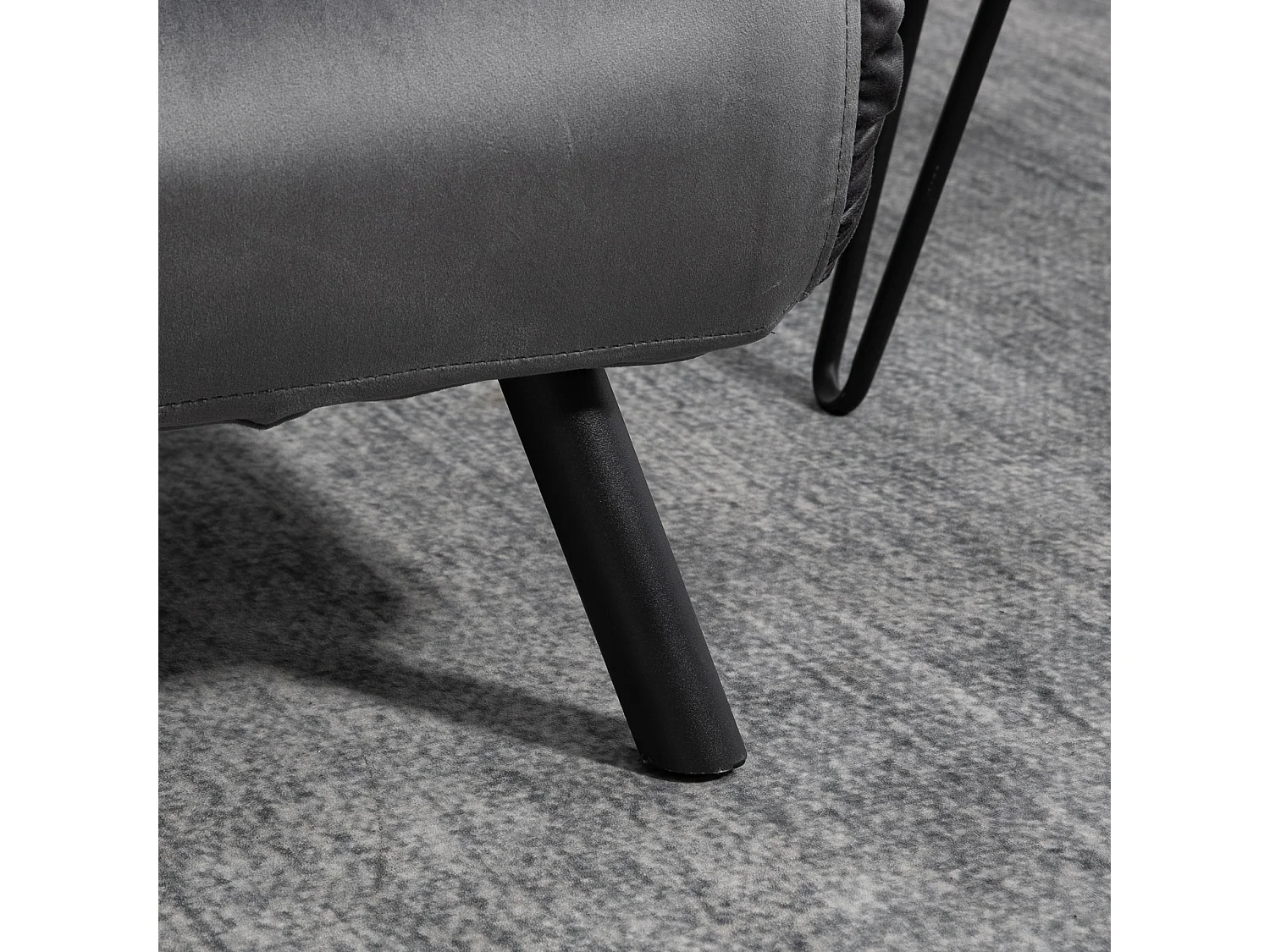 Sofá cama Mangata Homcom 3 en 1 respaldo ajustable gris 81x102x73 cm