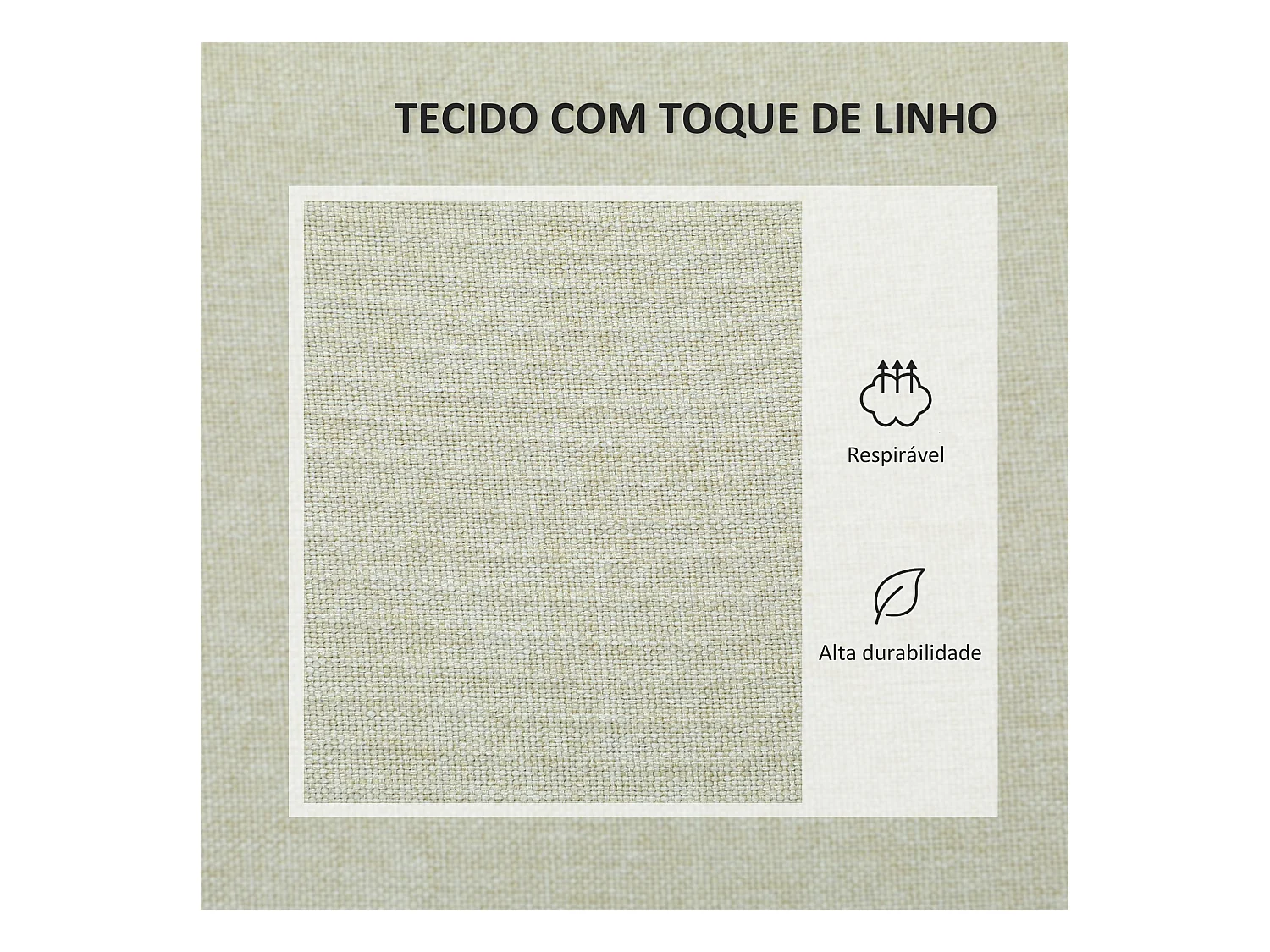 Sofá Vinil Homcom 2 plazas + arcón beige 84x135x72 cm