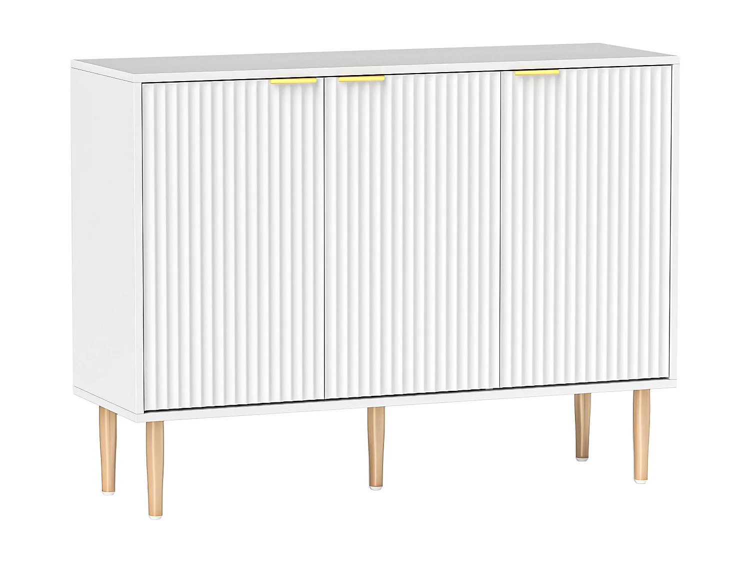 Aparador Bali Homcom 3 puertas blanco 80x107x35 cm