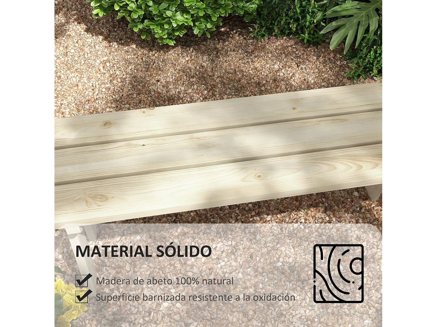 Banco de Madeira para Jardim com Capacidade de 220 kg - Conforto e Estilo para Exterior