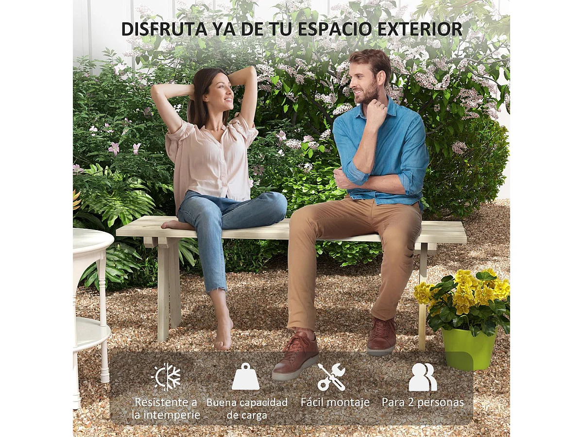 Banco de Madeira para Jardim com Capacidade de 220 kg - Conforto e Estilo para Exterior