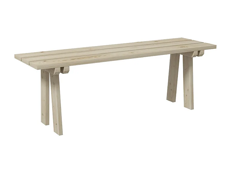 Banco de jardín Matine Outsunny 2 plazas 220kg natural 45x130x38 cm