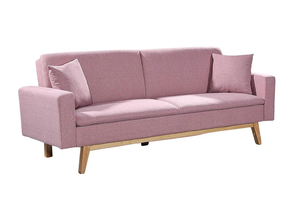 Sofá cama Indiana 2 plazas rosa 84x206x74 cm