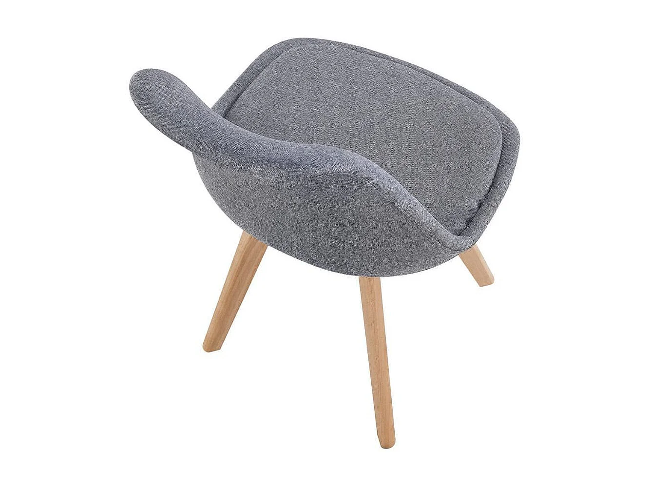 Pack de 4 sillas Bistro asiento acolchado gris Adec