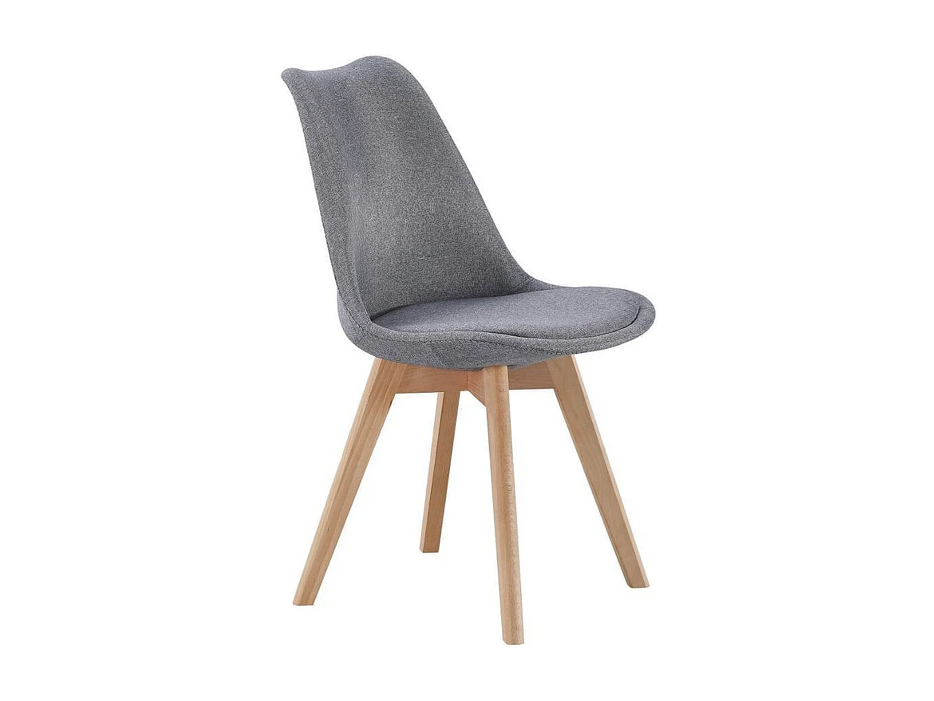 Pack de 4 sillas Bistro asiento acolchado gris Adec