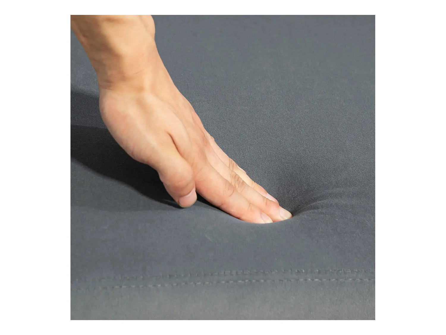 Sofá Azaki Homcom 2 plazas + almohadas + reposabrazos gris 76x124x69 cm