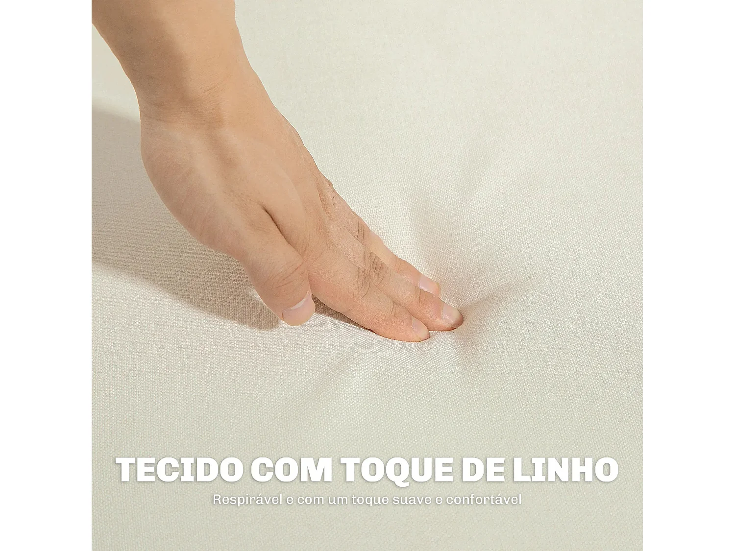 Sofá Eira de 2 Lugares em Linho Creme - Design Nórdico e Conforto Superior