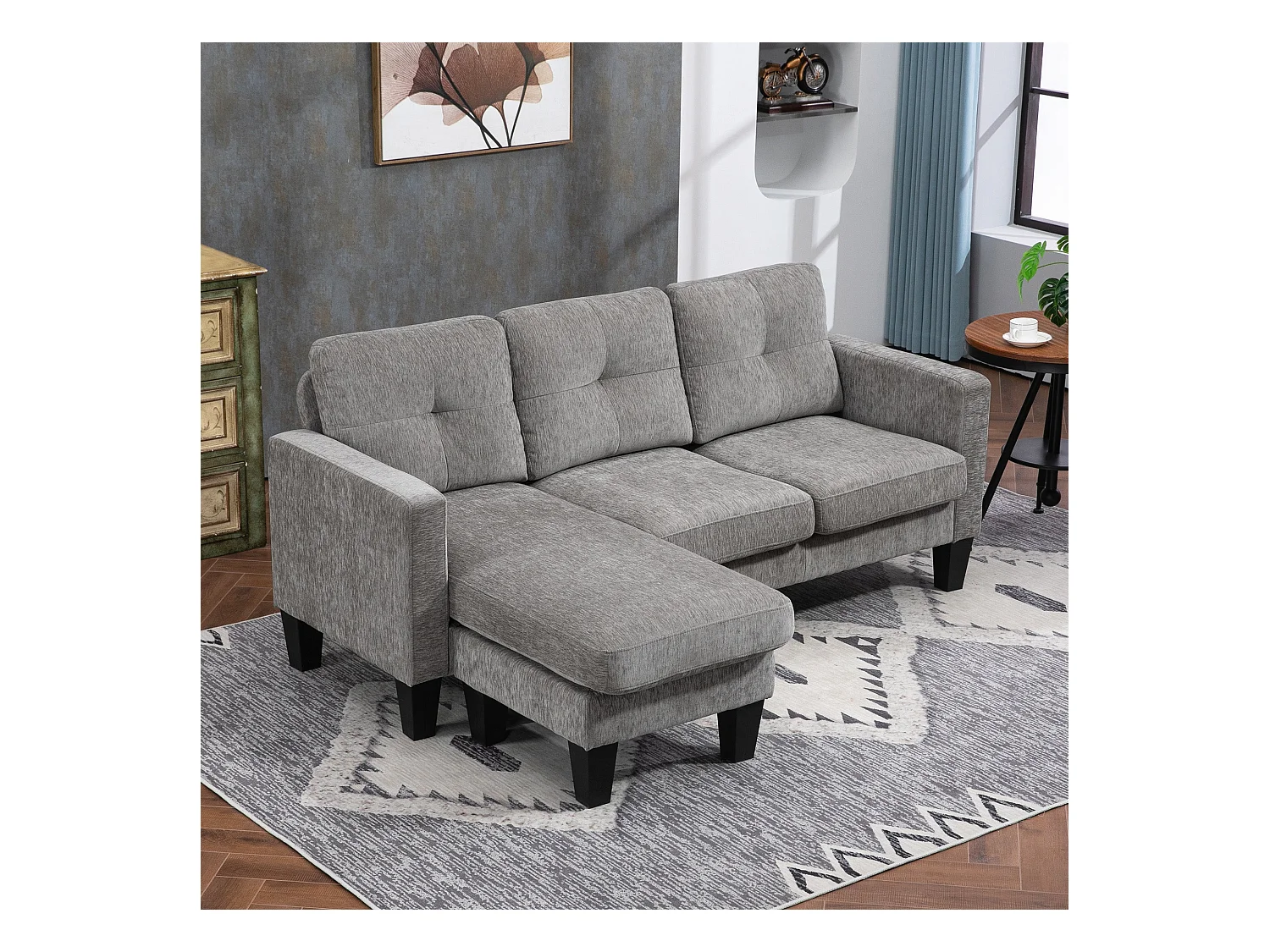 Sofá Chaise Longue Coimbra - Estilo Moderno e Conforto para Sua Sala de Estar