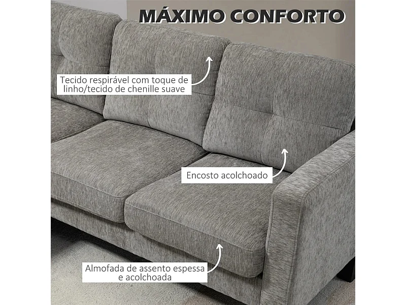 Sofá Chaise Longue Coimbra - Estilo Moderno e Conforto para Sua Sala de Estar