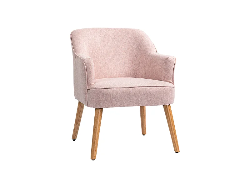 Butaca Primrose Homcom reposabrazos rosa 79,5x64,5x65 cm