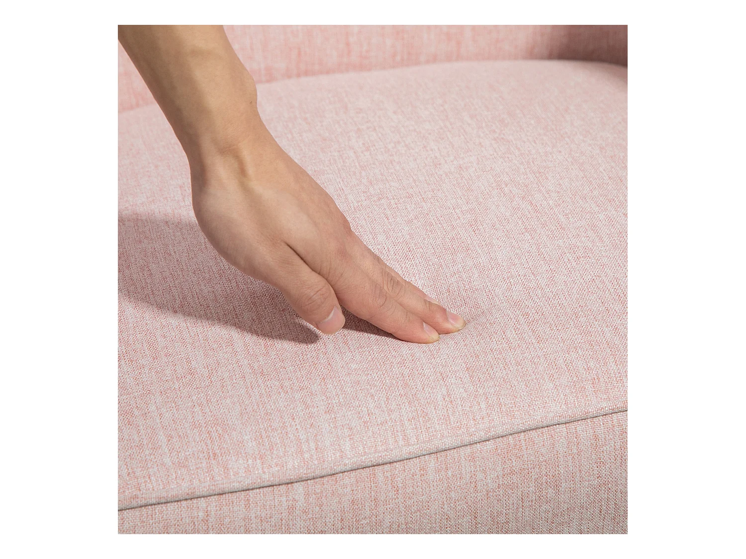 Butaca Primrose Homcom reposabrazos rosa 79,5x64,5x65 cm