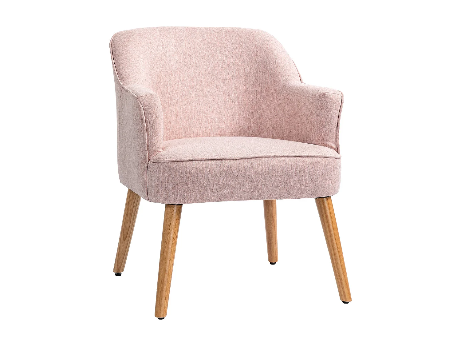 Butaca Primrose Homcom reposabrazos rosa 79,5x64,5x65 cm