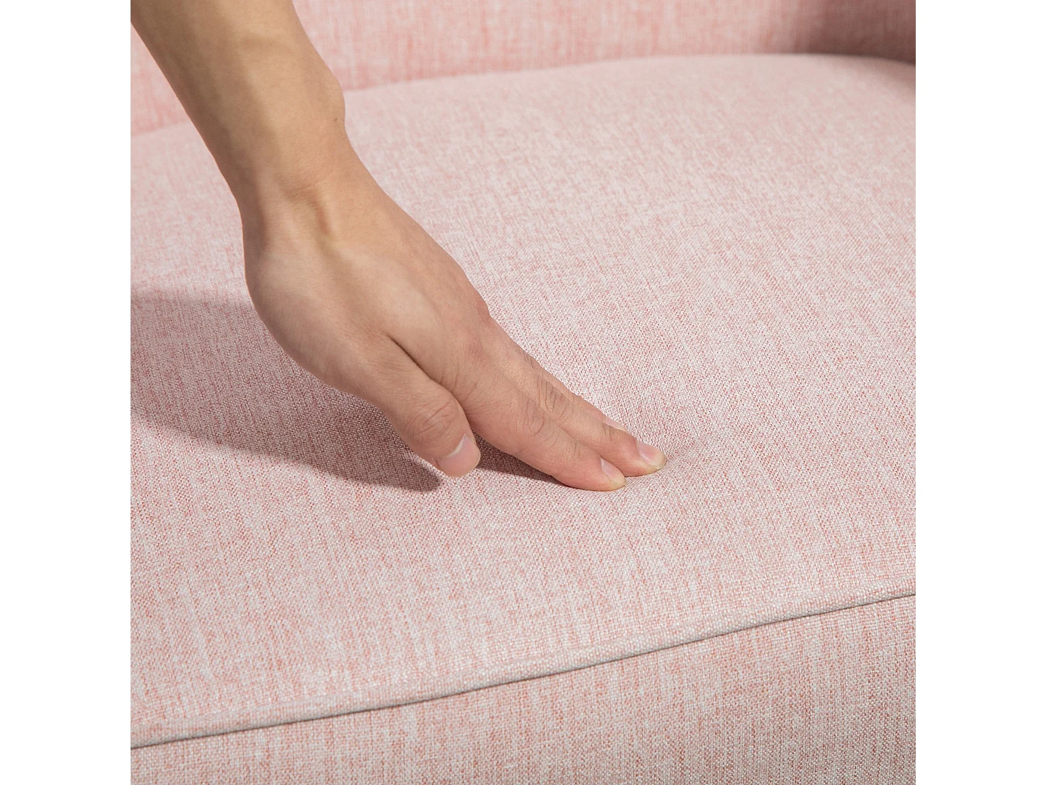 Butaca Primrose Homcom reposabrazos rosa 79,5x64,5x65 cm