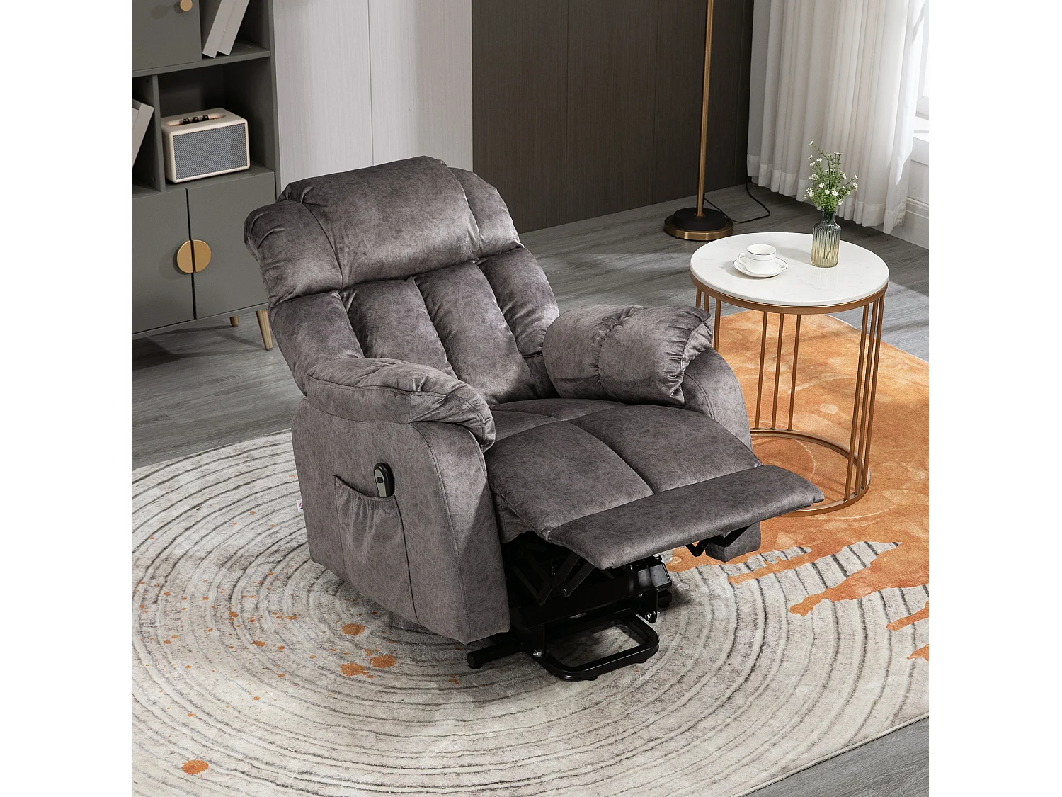 Sillón levanta personas gris 83x91x100 cm HOMCOM