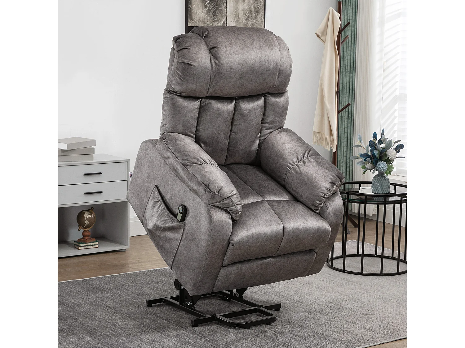 Sillón levanta personas gris 83x91x100 cm HOMCOM