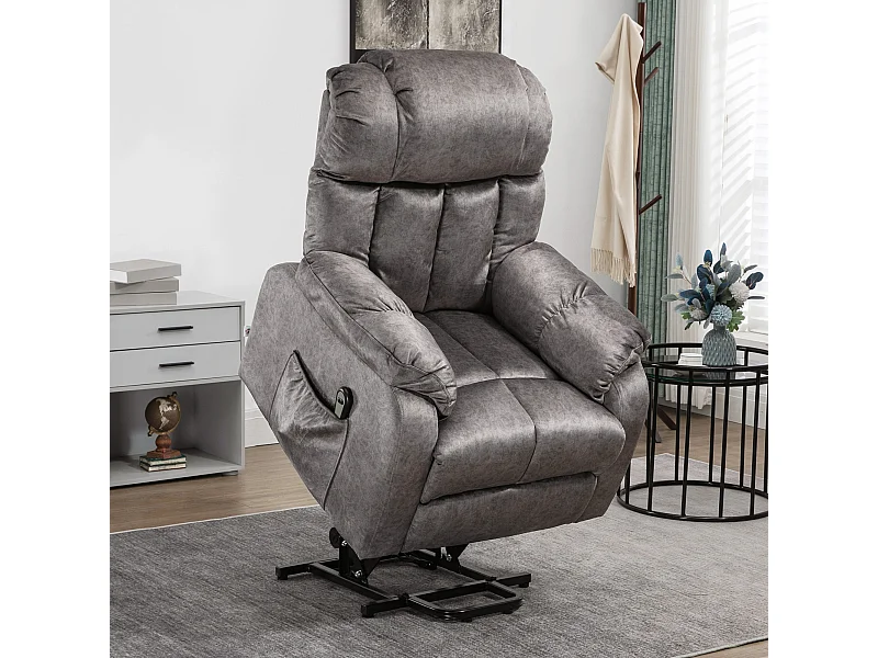 Sillón levanta personas gris 83x91x100 cm HOMCOM