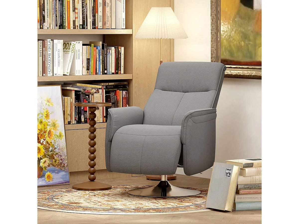 Sillón de masaje Kira Homcom 10 puntos de masaje + reposapiés + mando gris 117x68,5x77 cm