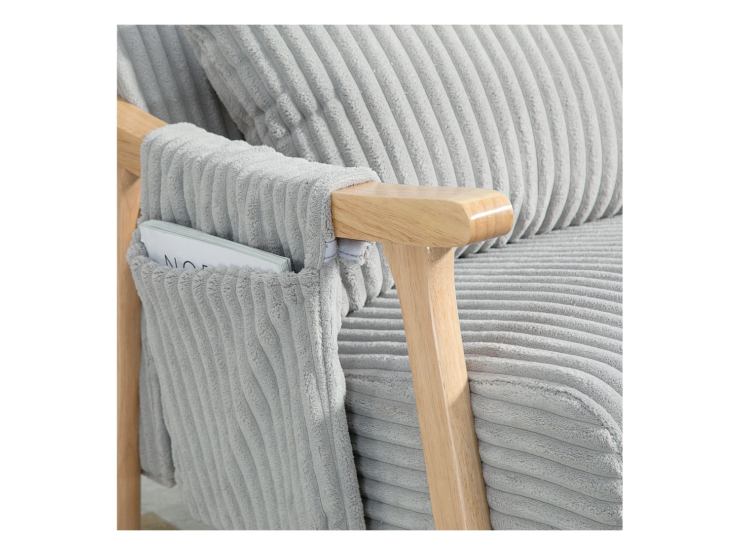 Mecedora Panna Homcom con reposabrazos gris 98x65x90 cm