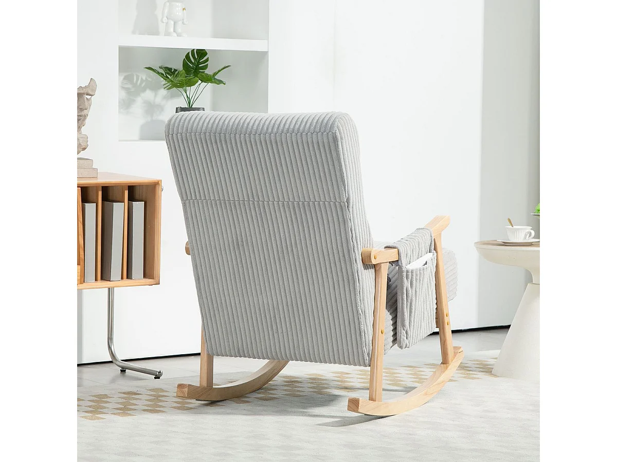 Mecedora Panna Homcom con reposabrazos gris 98x65x90 cm